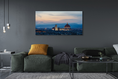 Quadro su tela Night panorama del dipartimento italiano