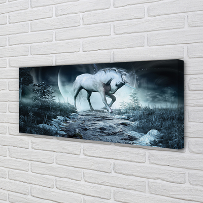 Quadro su tela Forest Unicorn Moon