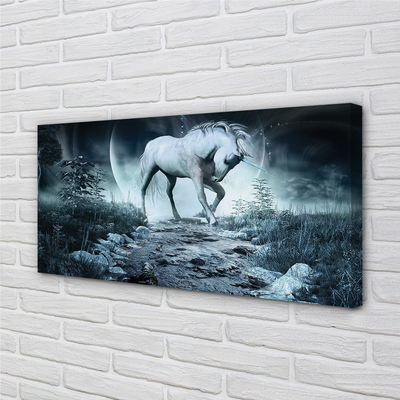 Quadro su tela Forest Unicorn Moon