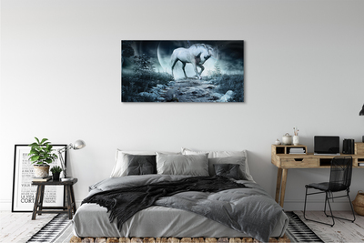 Quadro su tela Forest Unicorn Moon