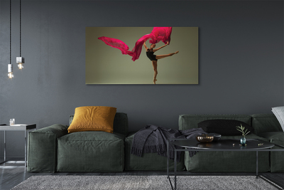 Stampa quadro su tela Materiale rosa ballerina