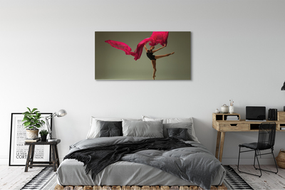 Stampa quadro su tela Materiale rosa ballerina