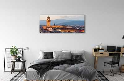 Quadro su tela Italia Castello Panorama Sunset