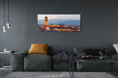 Quadro su tela Italia Castello Panorama Sunset