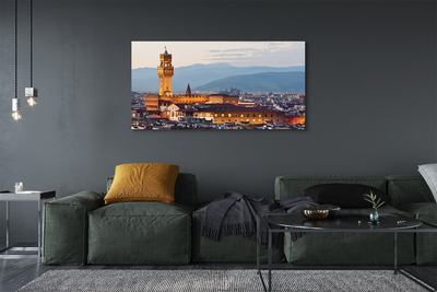 Quadro su tela Italia Castello Panorama Sunset