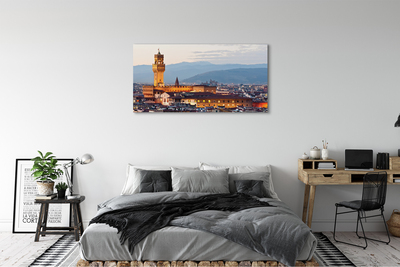 Quadro su tela Italia Castello Panorama Sunset