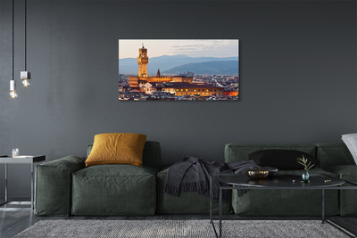 Quadro su tela Italia Castello Panorama Sunset