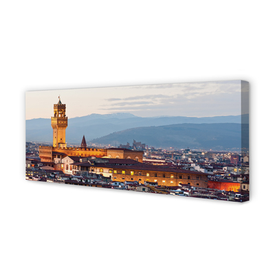 Quadro su tela Italia Castello Panorama Sunset