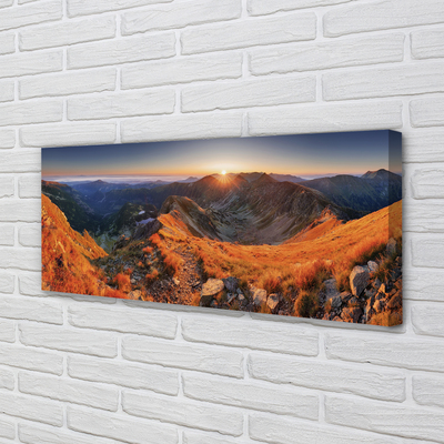 Quadro su tela Montagne Sunset