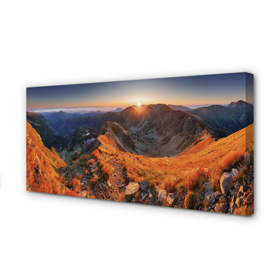 Quadro su tela Montagne Sunset