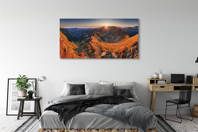 Quadro su tela Montagne Sunset