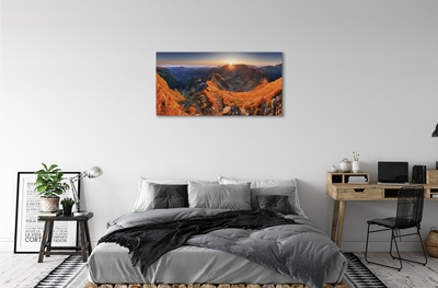 Quadro su tela Montagne Sunset