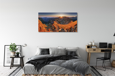 Quadro su tela Montagne Sunset