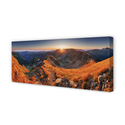 Quadro su tela Montagne Sunset