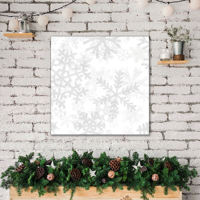 Quadro stampa su tela Fiocchi di neve di neve d'inverno