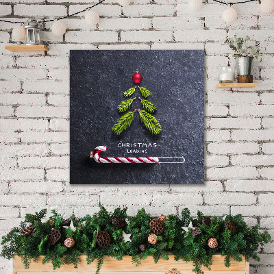 Quadro stampa su tela Albero di Natale astratto Natale Inverno