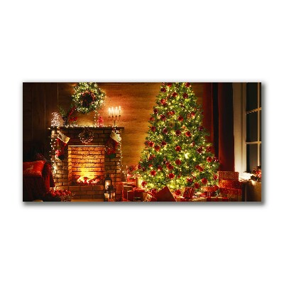 YEESAM ART Dipingi Con I Numeri | Babbo Natale E Albero Di Natale | Tela 40x50 Cm | Kit Fai Da Te Con Lente D'Ingrandimento