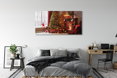 Quadro su tela Alberi di Natale regali decorazioni per camino