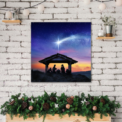 Quadro su tela Gesù Natale stabile