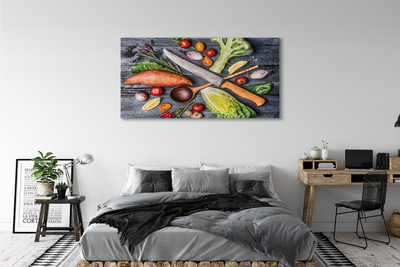 Stampa quadro su tela Catacea Coltello, pomodori di spinaci