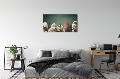 Quadro su tela Foglie uova fiori