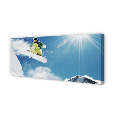 Quadro su tela Snow Board Man Mountain