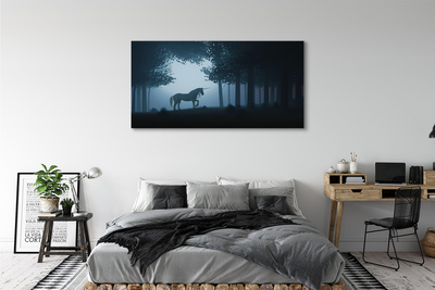 Quadro stampa su tela Forest Night Unicorn