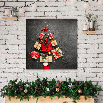 Quadro su tela Regali astratti dell'albero di Natale