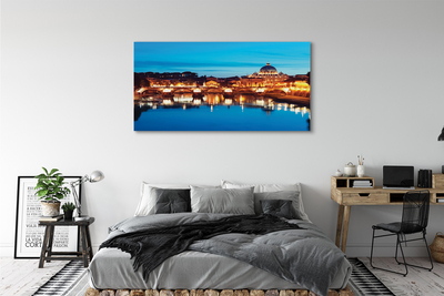 Quadro su tela Rome River Bridges Sunset