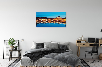 Quadro su tela Rome River Bridges Sunset