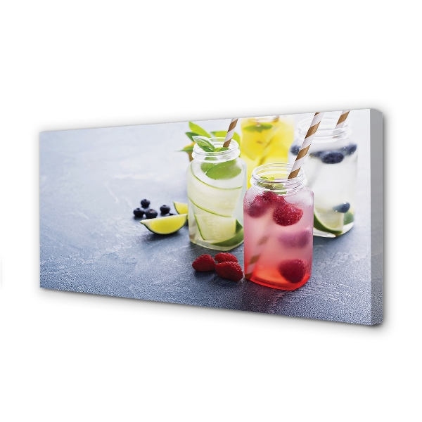 Quadro su tela Cocktail lampone lime limone