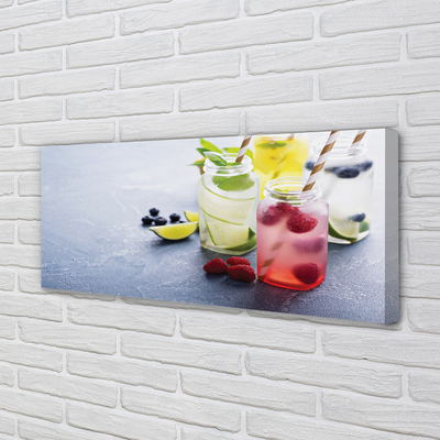 Quadro su tela Cocktail lampone lime limone