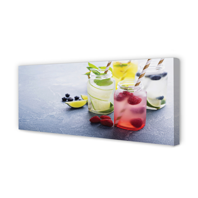 Quadro su tela Cocktail lampone lime limone