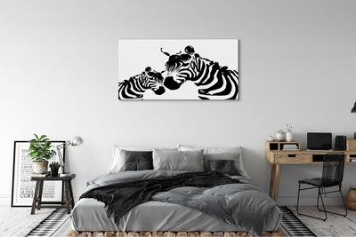 Quadro stampa su tela Zebre dipinte