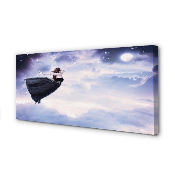 Quadro su tela Fata Sky Cloud Moon