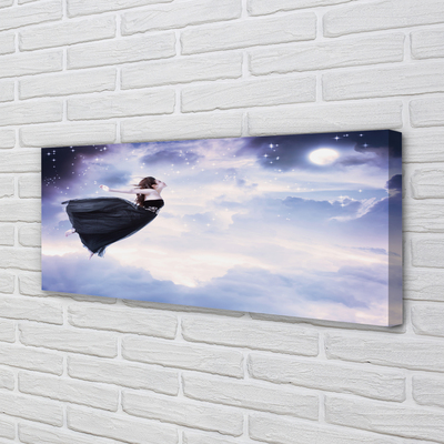 Quadro su tela Fata Sky Cloud Moon