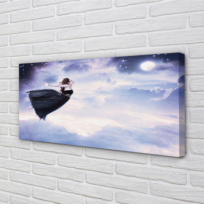 Quadro su tela Fata Sky Cloud Moon