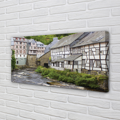 Quadro su tela Germania Old River Buildings