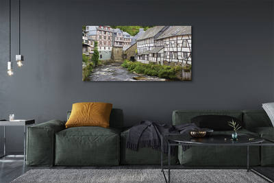 Quadro su tela Germania Old River Buildings