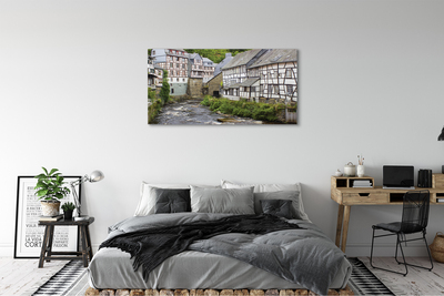 Quadro su tela Germania Old River Buildings