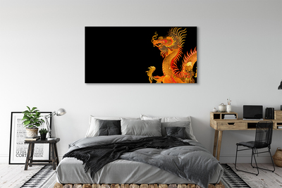 Quadro su tela Drago d'oro giapponese