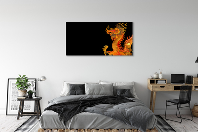 Quadro su tela Drago d'oro giapponese