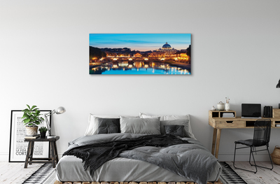 Quadro su tela Bridges di Roma Sunset River