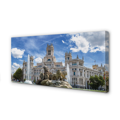 Quadro su tela Palazzo della fontana della Spagna Madrid