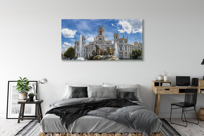 Quadro su tela Palazzo della fontana della Spagna Madrid