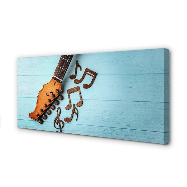 Quadro su tela Note di chitarra