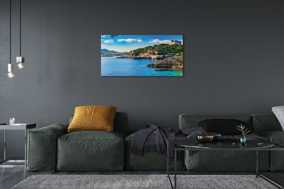 Stampa quadro su tela Costa del mare della Spagna delle montagne