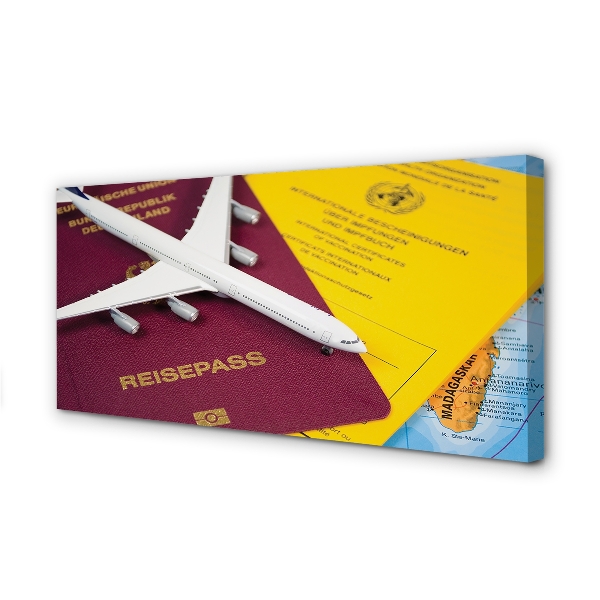 Quadro su tela Mappa del passaporto