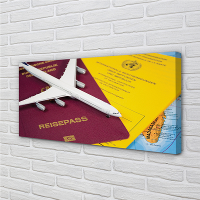 Quadro su tela Mappa del passaporto