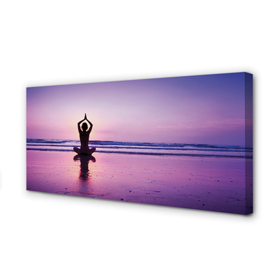 Quadro su tela Woman Sea Yoga